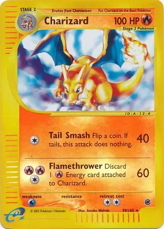 Charizard Reverse Holo Pokemon card from Expedition