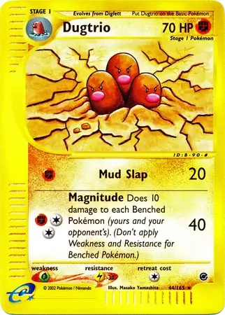 Dugtrio Reverse Holo Pokemon card from Expedition