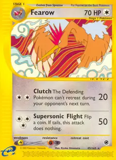 Fearow Pokemon card from Expedition