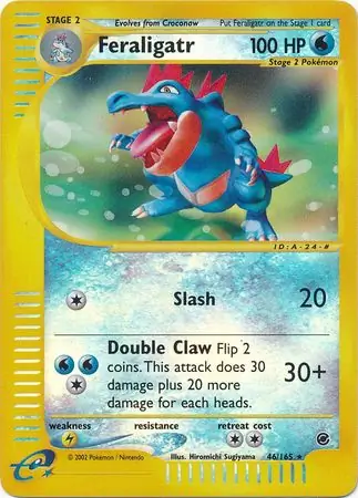 Feraligatr Reverse Holo Pokemon card from Expedition