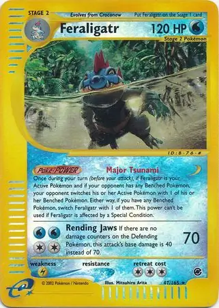 Feraligatr Reverse Holo Pokemon card from Expedition