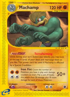 Machamp Pokemon card from Expedition