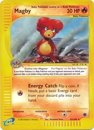 Magby Reverse Holo Pokemon card from Expedition
