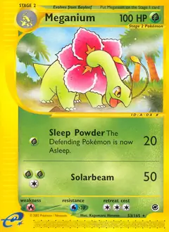 Meganium Pokemon card from Expedition