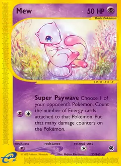 Mew Pokemon card from Expedition