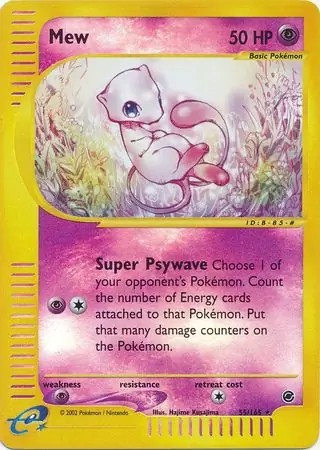 Mew Reverse Holo Pokemon card from Expedition