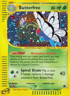 Butterfree Holo Pokemon card from Expedition