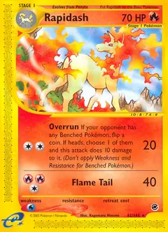Rapidash Pokemon card from Expedition