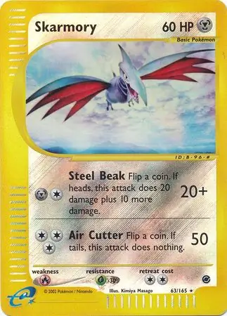 Skarmory Reverse Holo Pokemon card from Expedition