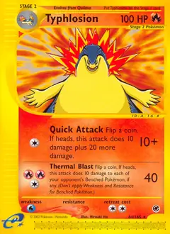 Typhlosion Pokemon card from Expedition