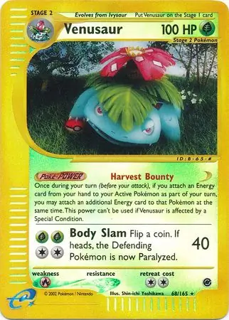 Venusaur Reverse Holo Pokemon card from Expedition