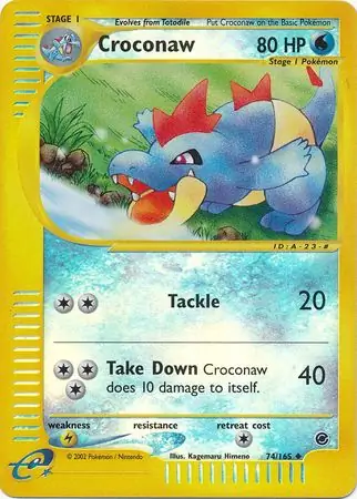 Croconaw Reverse Holo Pokemon card from Expedition