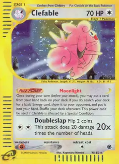 Clefable Holo Pokemon card from Expedition