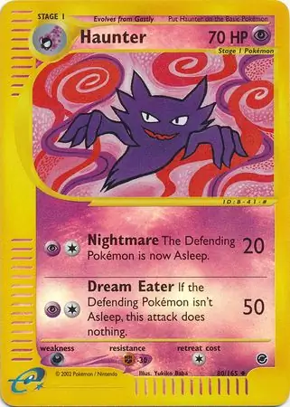 Haunter Reverse Holo Pokemon card from Expedition
