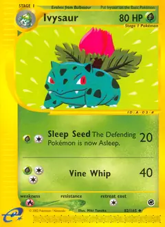 Ivysaur Pokemon card from Expedition