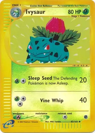 Ivysaur Reverse Holo Pokemon card from Expedition