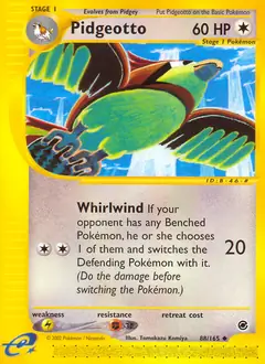 Pidgeotto Pokemon card from Expedition