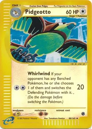 Pidgeotto Reverse Holo Pokemon card from Expedition