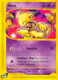 Abra Pokemon card from Expedition