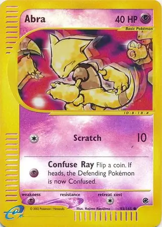 Abra Reverse Holo Pokemon card from Expedition