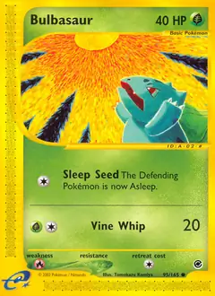 Bulbasaur Pokemon card from Expedition