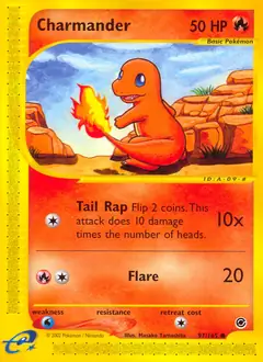 Charmander Pokemon card from Expedition