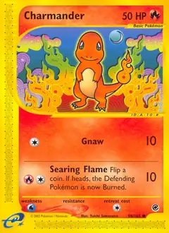 Charmander Pokemon card from Expedition