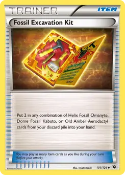 Fossil Excavation Kit Pokemon card from Fates Collide