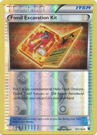 Fossil Excavation Kit Reverse Holo Pokemon card from Fates Collide