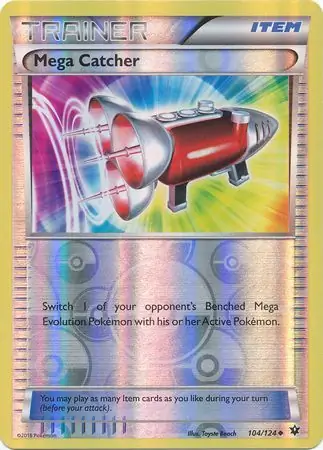 Mega Catcher Reverse Holo Pokemon card from Fates Collide