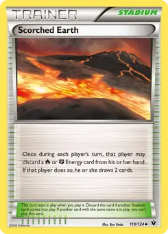 Scorched Earth Pokemon card from Fates Collide