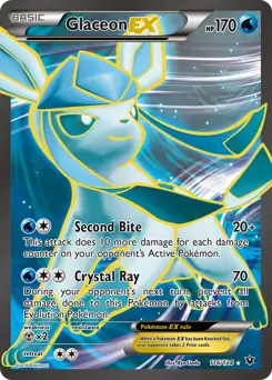 Full Art Glaceon EX Pokemon card from Fates Collide