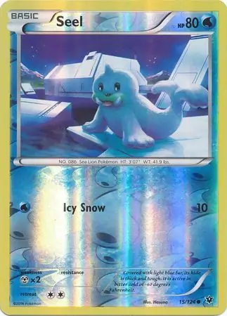 Seel Reverse Holo Pokemon card from Fates Collide