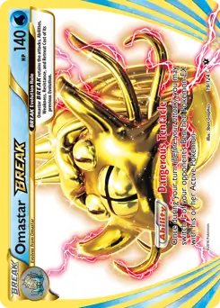 Omastar BREAK Pokemon card from Fates Collide