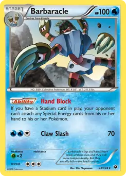 Barbaracle Pokemon card from Fates Collide