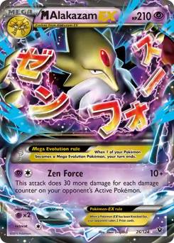 M Alakazam EX Pokemon card from Fates Collide