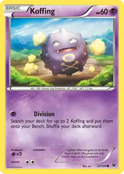 Koffing Pokemon card from Fates Collide