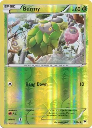 Burmy Reverse Holo Pokemon card from Fates Collide