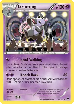 Grumpig Pokemon card from Fates Collide