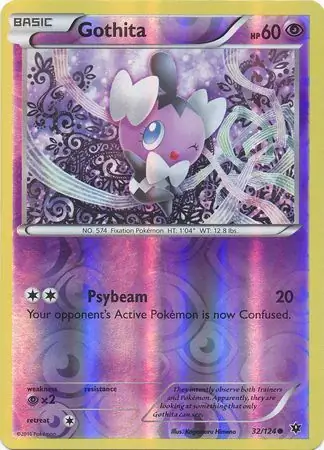 Gothita Reverse Holo Pokemon card from Fates Collide