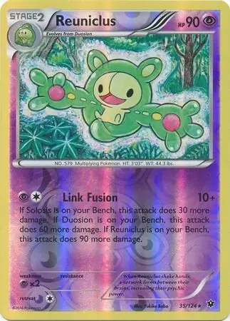 Reuniclus Reverse Holo Pokemon card from Fates Collide