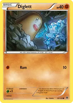 Diglett Pokemon card from Fates Collide