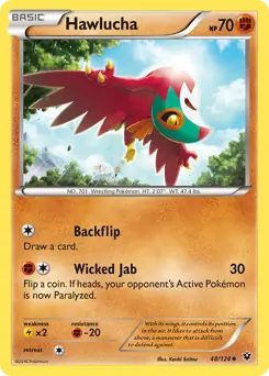 Hawlucha Pokemon card from Fates Collide