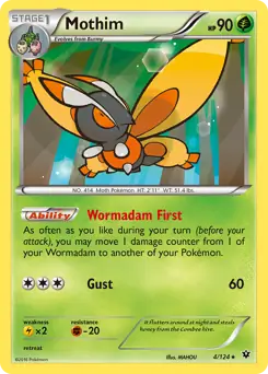 Mothim Pokemon card from Fates Collide