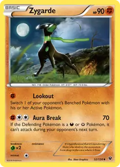 Zygarde Pokemon card from Fates Collide