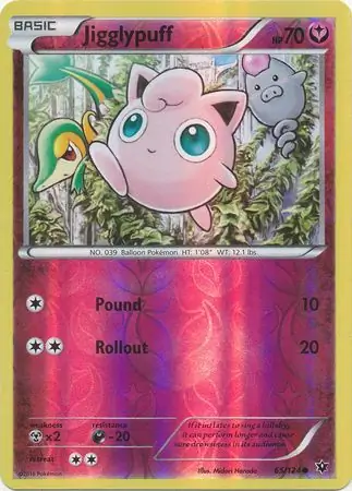 Jigglypuff Reverse Holo Pokemon card from Fates Collide