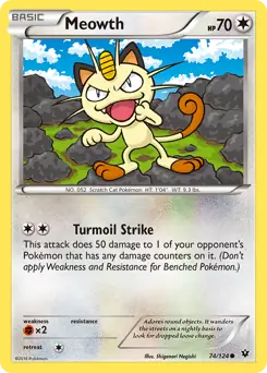 Meowth Pokemon card from Fates Collide