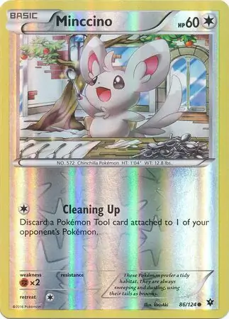 Minccino Reverse Holo Pokemon card from Fates Collide
