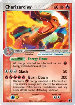 Charizard ex Pokemon card from Fire Red Leaf Green