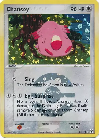 Chansey Reverse Holo Pokemon card from Fire Red Leaf Green